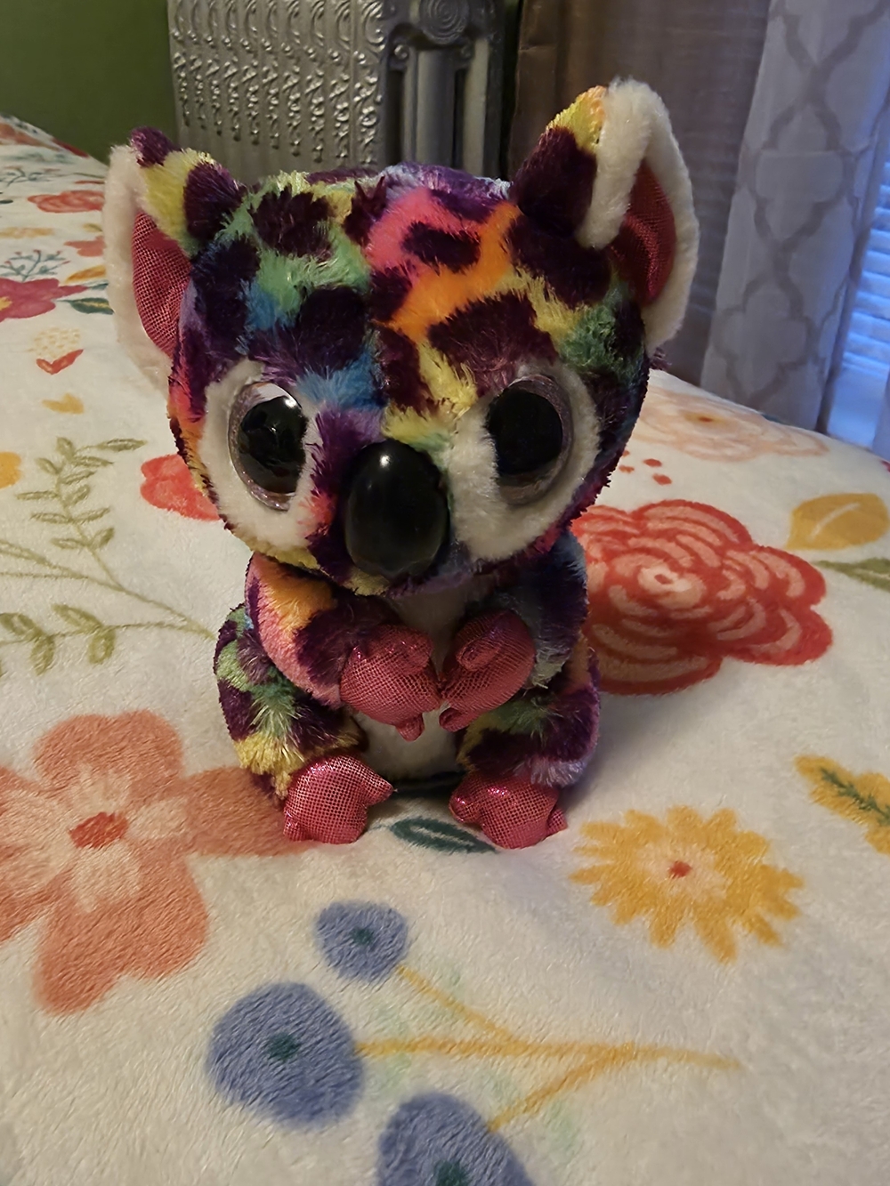 Ty Plush Small Pet Toy - Purple, Pink, Yellow, Green, Blue